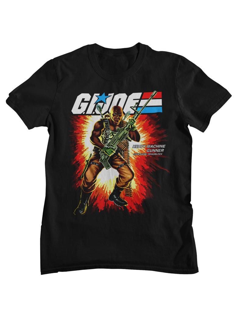 G I Joe A Real American Hero Retro Cartoon Character Printed Tshirt Unisexs and Womens Cotton Street Top