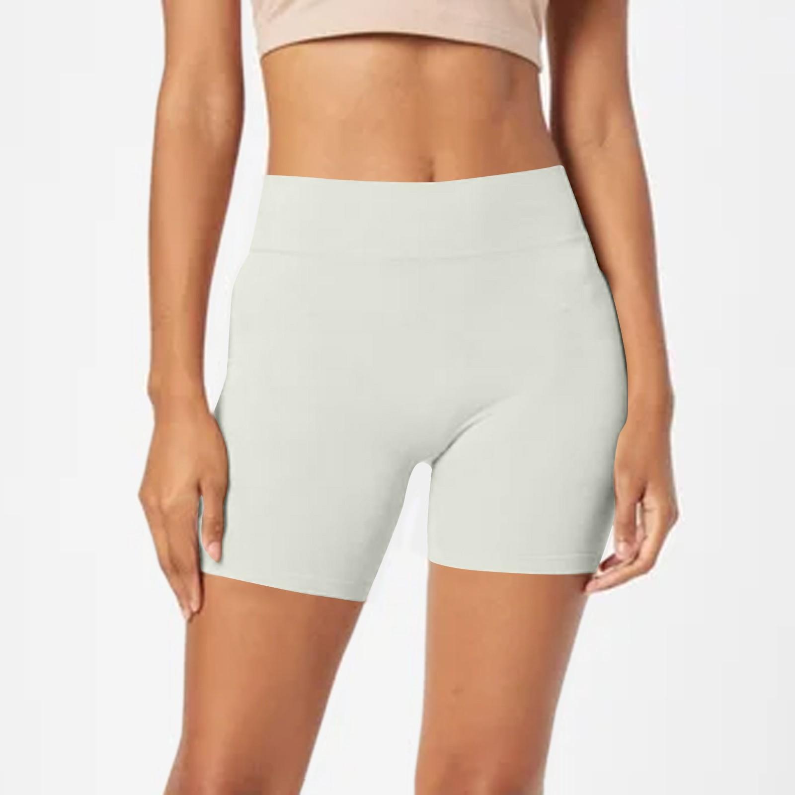 

Женские повседневные шорты для йоги с персиковым принтом и карманами, с высокой талией, для занятий фитнесом, телесного цвета, с высоким отскоком, для бега, быстросохнущие, длиной три четверти S белый