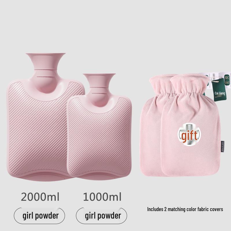 Thickened Cute Plush Hot Water Bottle - Old-Fashioned, Explosion-Proof Design for Warm Feet, Bed Heating, and Hot Compress Therapy
