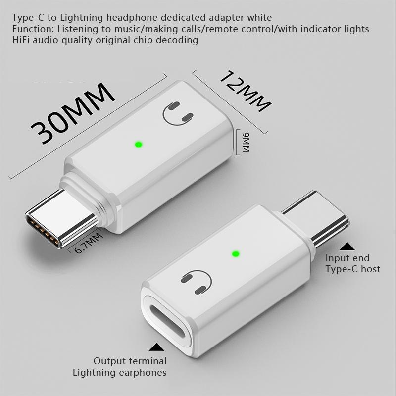 Type-C Wired Earphone Audio Aux Adapter For Lightning For Iphone For Ipad For Macbook Laptop Wired Headset Converter Otg