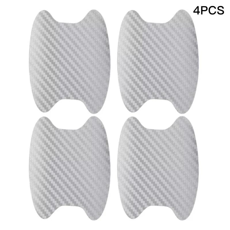 

4 шт. Автомобильная наклейка на дверь из углеродного волокна, устойчивая к царапинам, защитная пленка для автомобильных ручек, внешний стиль, автомобильные аксессуары