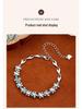 S925 Sterling Silver Blue Jade Bracelet: Stylish, Non-fading, Retro Chinese Design for Women