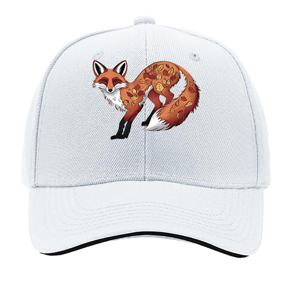 Autumn Leaf Patterned Fox Home Decor Hip Hop hat Fashion Outdoor Sports Sandwich Baseball Cap
