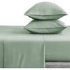 CozyLux 2 Pack - Queen Size 20x30 Inch Sage Green Microfiber Pillowcases with Envelope Closure, Soft and Breathable