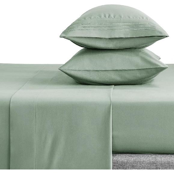 CozyLux 2 Pack - Queen Size 20x30 Inch Sage Green Microfiber Pillowcases with Envelope Closure, Soft and Breathable