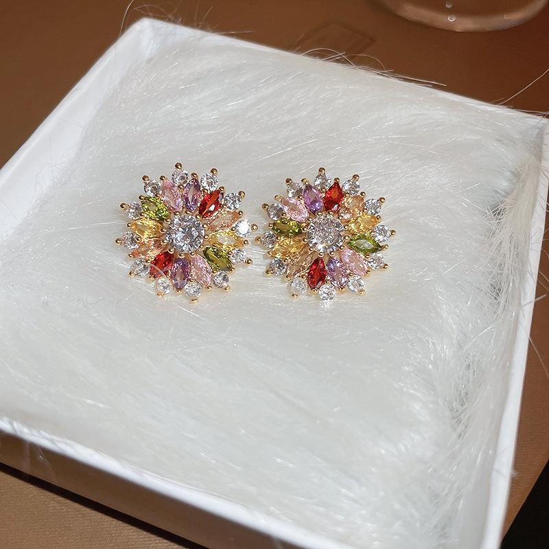Butterfly wings, a pair of earrings, super flash temperament light luxury stud earrings, personalized Internet celebrity earrings of the same style