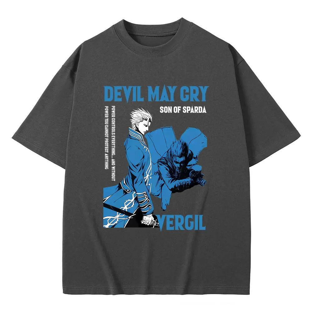 Anime Devil May Cry Syn Spardy Vergil Grafické Tričko Pánské Dámské Kreslené Oversized Tričko Pánské Ležérní Bavlněné Vintage Trička