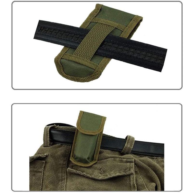 2025 Utomhus Bärbar Armégrön Vikbar Camping Bestick Kniv Gaffel Sked Kapsylöppnare Servis Rostfritt Stål Fickbestick