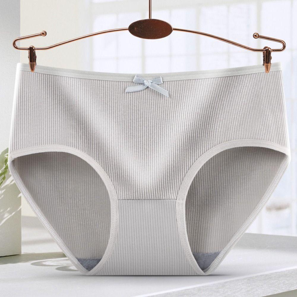 8 Stück Mittelbund Nahtlose Slips Baumwollzwickel Unterwäsche für Damen Dessous Einfache Unterhosen Geschenke