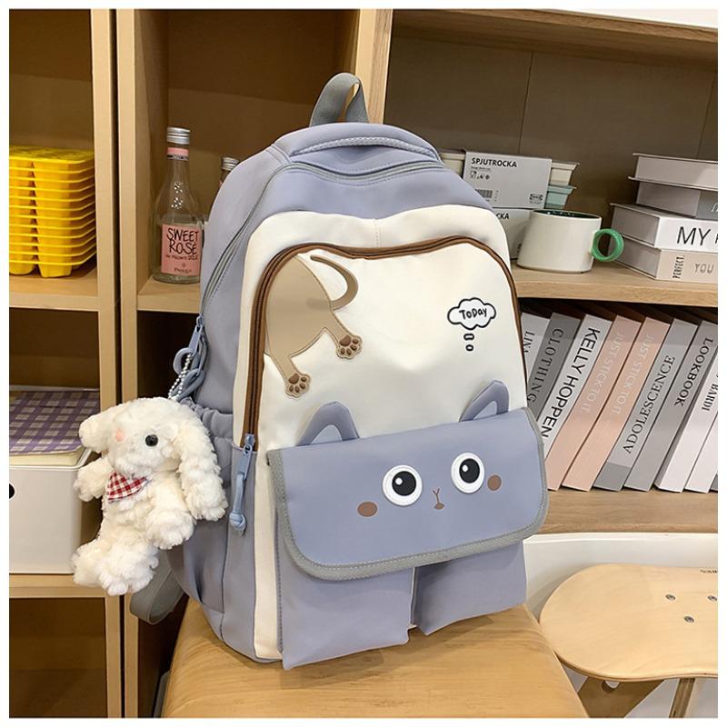 High Value, Fresh and Sweet, Cute Cat Backpack, Lightweight and Large-capacity Backpack for Junior High School Students