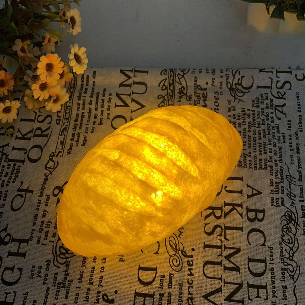 Bread Light Simulation Novelty Decorative Bedroom Bedside Battery LED Night Lamp