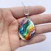 Fantasy Ripple Pattern Oval Women's Jewelry Fashion Pendant Necklace