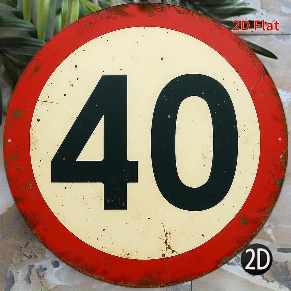 D Flat Metal Tin Sign X Inch Vintage MPH Road Decor for Wall Home Bar Garage