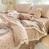 2026 New Cloud Feeling Puff Cotton Small Fresh Lace Bed Cover Bed Sheet Style Summer Quilt - Summer