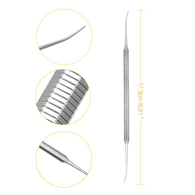 1pc Dental Stainless Steel Periodontal Probe Double Hook Explorer Scaler Instrument Oral Endodontic Cleaning Tool Equipment