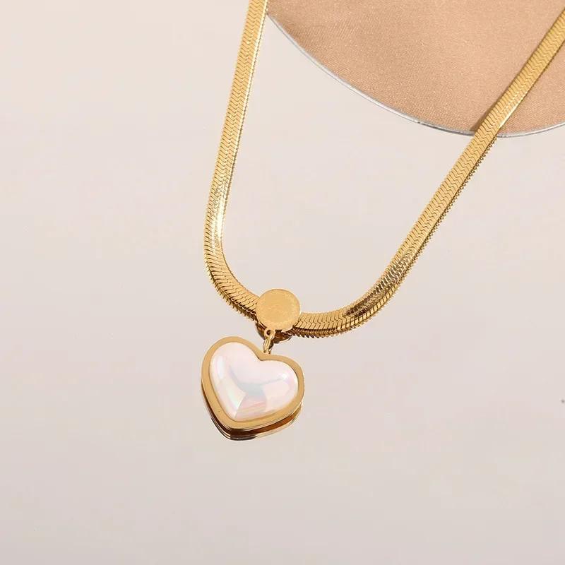 Stainless Steel Butterfly Pendant Neck Necklace for Girls Women Charm Snake Chains Choker Waterproof Zircon Valentine Day Gift