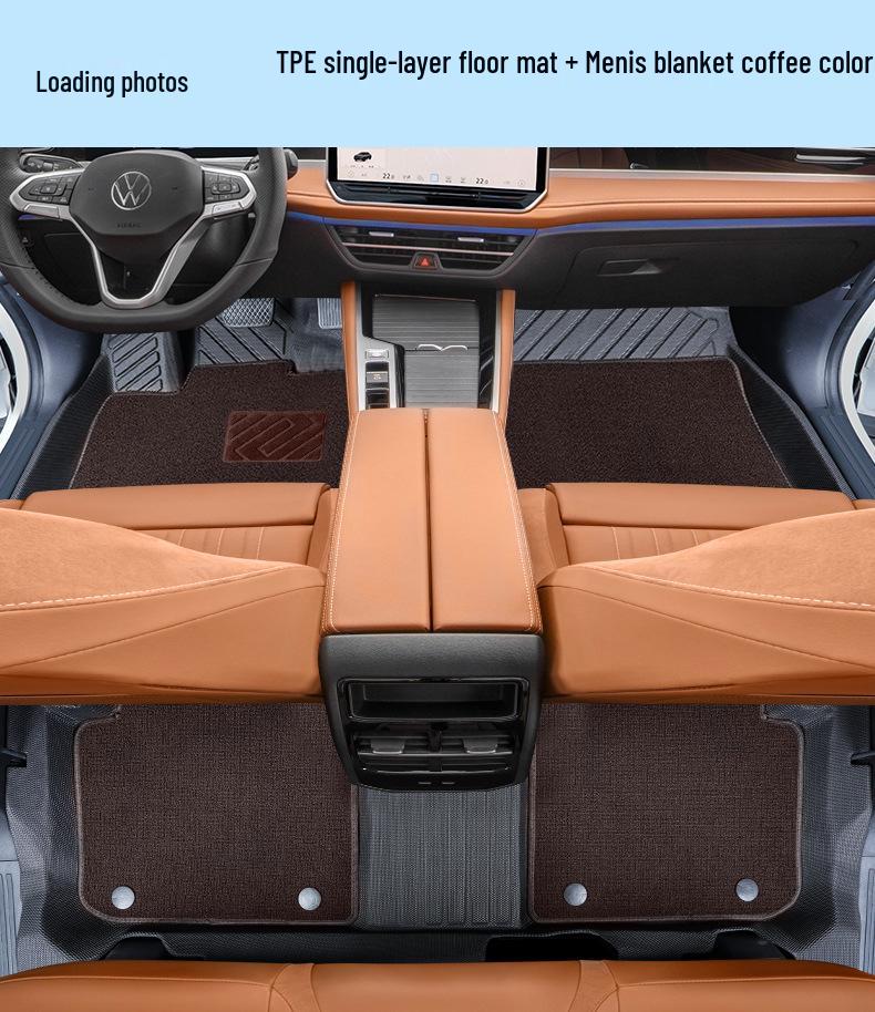 Volkswagen Magotan Double Layer TPE Floor Mats - Full Coverage, Car-Specific, Original Color for 25 Model.