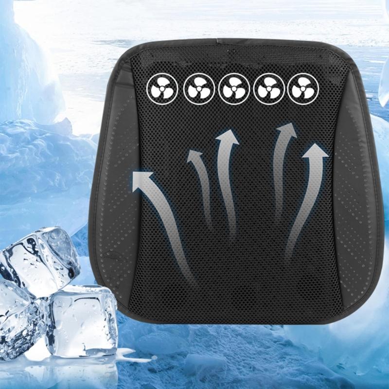 Univerzální elektrický ventilovaný podsedák do auta s USB rozhraním - Rychlé chlazení Třístupňově nastavitelný podsedák