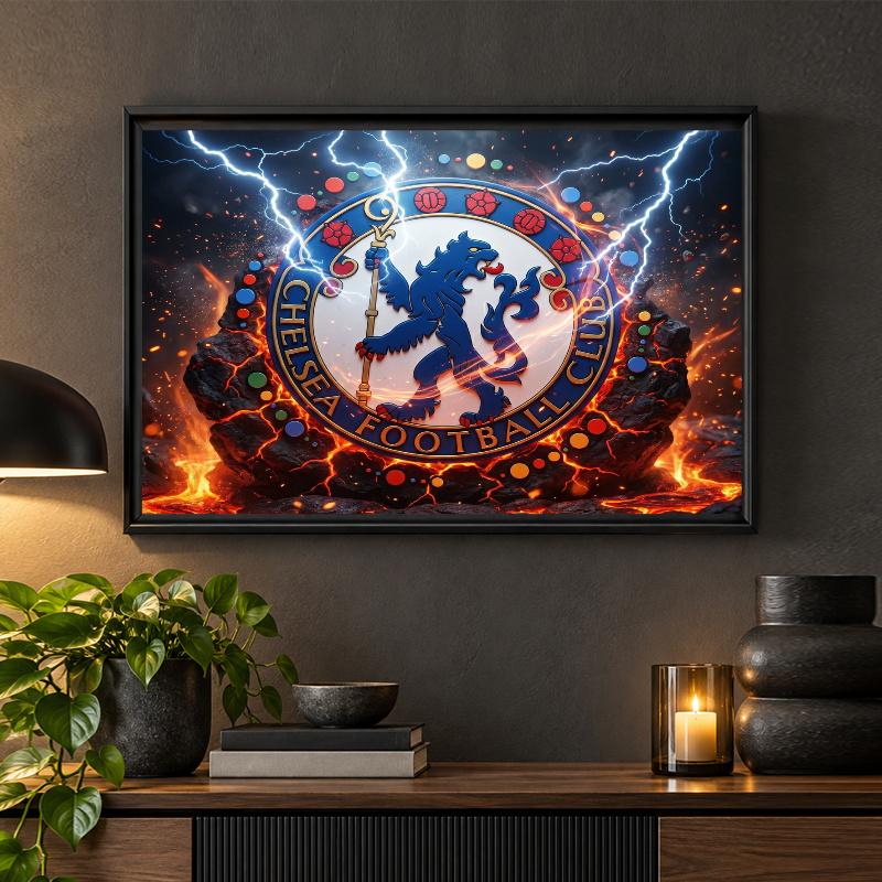 Zestaw do malowania diamentami Chelsea FC 5D Pełne wiercenie DIY Mozaika diamentowa Sztuka ścienna Dekoracja domu