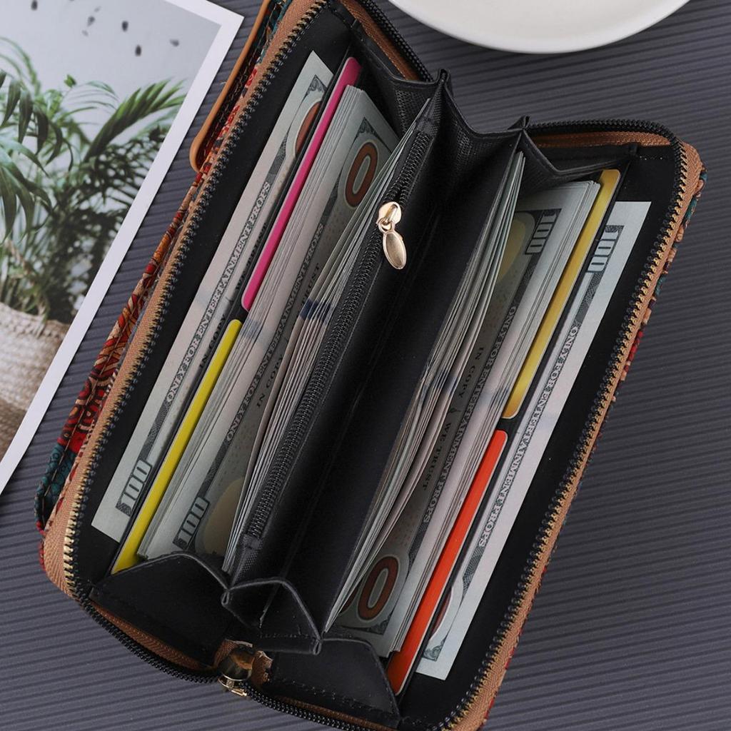 Retro Bohemian Style Wallet Flap Crossbody Bags Women Mini PU Leather Shoulder Purses and Handbags for Girls Ladies Phone Flower Designer Bag