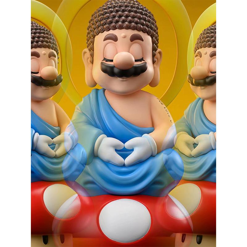 Bros Mario Super Buddha Water Pipe Figure Toy Cartoon Game Ornament Collection