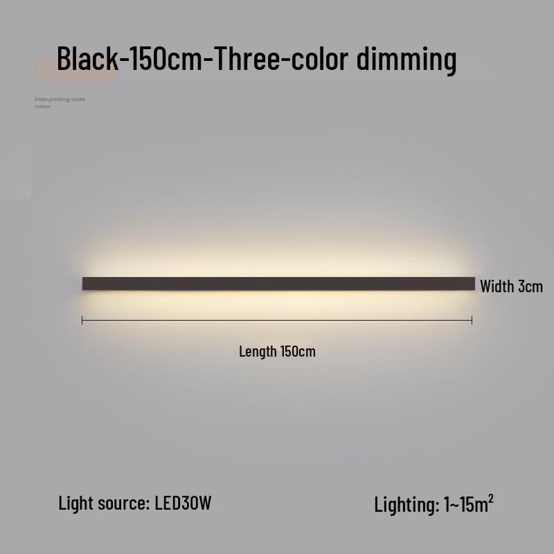 Minimalist Modern Long Strip Wall Lamp for Bedroom, Living Room, or Sofa Side