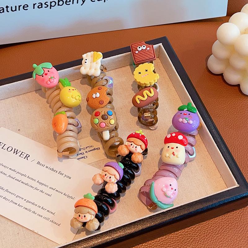 Children's Telephone Cord Hair Tie - Summer Biscuit Bubble Braid, Perfect for Girls' Hairstyles & Women's Hair Accessories