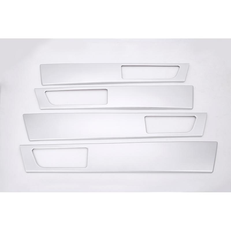 For Land Rover Discovery 4 LR4 2010-2016 ABS Black wood grain/Silver Car  Interior Door Handle Panel Cover Trim Car Accessories