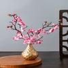 Artificial Flower Spring Plum Blossom Peach Branch Silk Flowers Home Wedding Party Decoration Christmas Wreaths Diy Dining Table