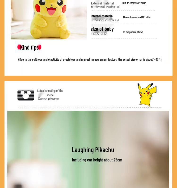 Oryginalne pluszowe lalki Pokémon: Pikachu, Gengar, Duży Squirtle, Charmander, Eevee, Lalka z automatu z chwytakiem
