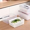 Storage Container for Refrigerator Food Practical Fridge Crisper with Drain Basket Clear and Practical Fruit Organizer