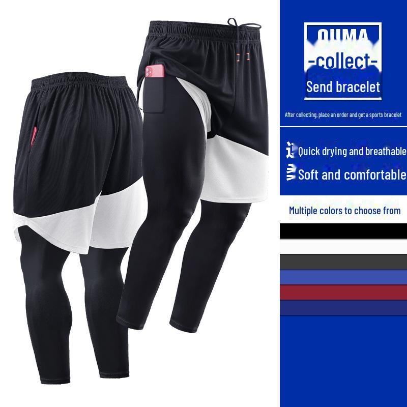 

Чоловічі баскетбольні штани та шорти 2-в-1 Four Seasons, швидковисихаючі XXXL чорний