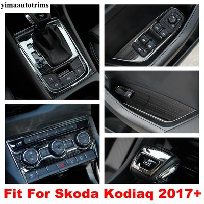 Window Lift / Gear Panel / Shift Head Knob / Central Control AC Air Frame Cover Accessories Interior For Skoda Kodiaq 2017 -