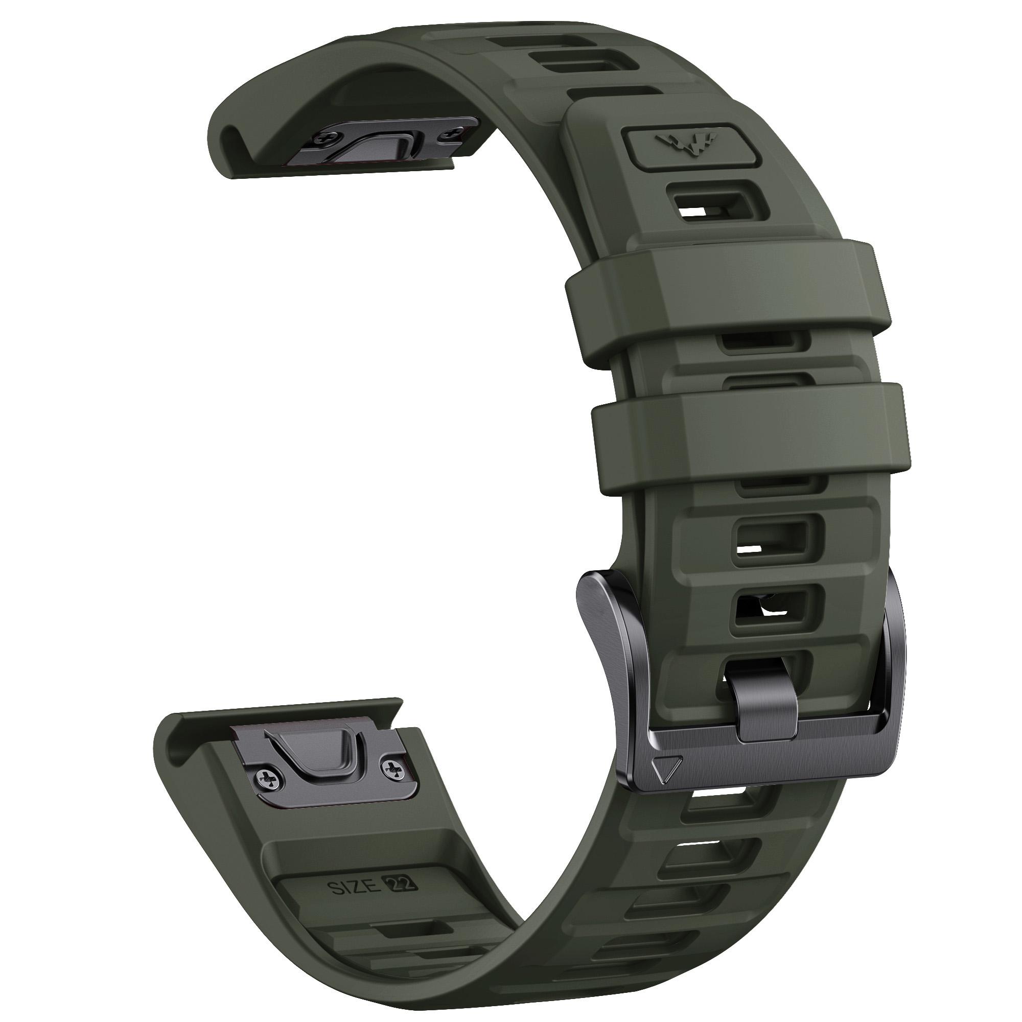 

QuickFit 22mm 26mm Fenix8 Watch Band For Garmin Fenix E 8 47mm 51mm 7 7X 6 6X/Epix Pro/Enduro 3 Two-Tone Silicone Strap Bracelet QuickFit 26mm армія зелений колір