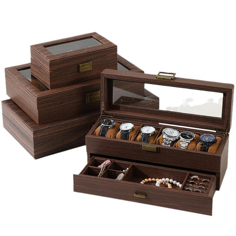 Qingyu Packaging Bark Texture PU Leather Watch and Jewelry Display Box