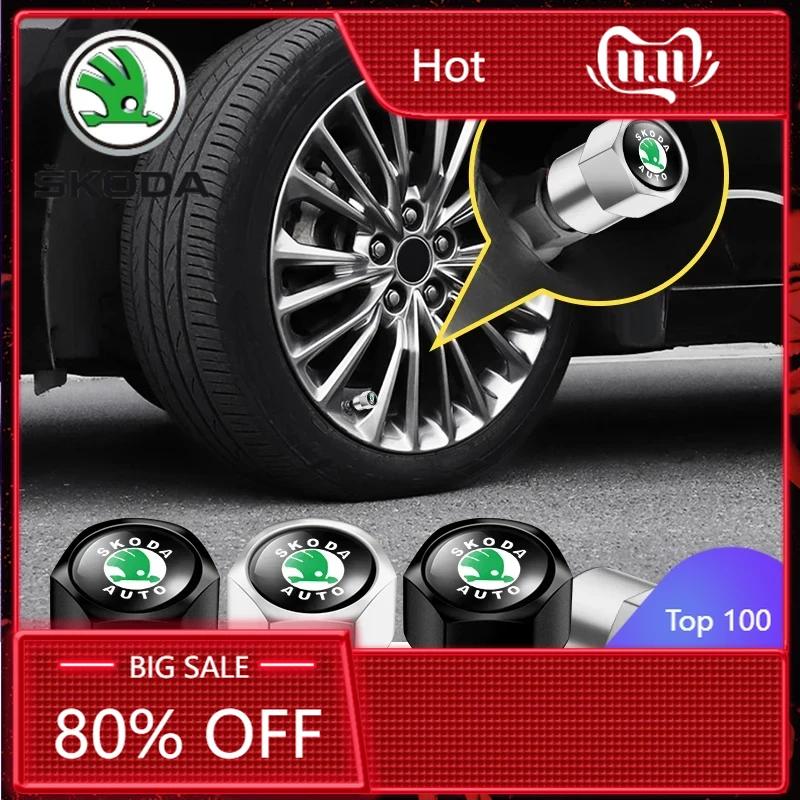 

Автомобильная наклейка 2025 Новые 4 шт. Новые металлические колпачки на ниппель колеса автомобиля для skoda octavia fabia rapid yeti superb octavia a 5 a 7 2 эмблема For SKODA
