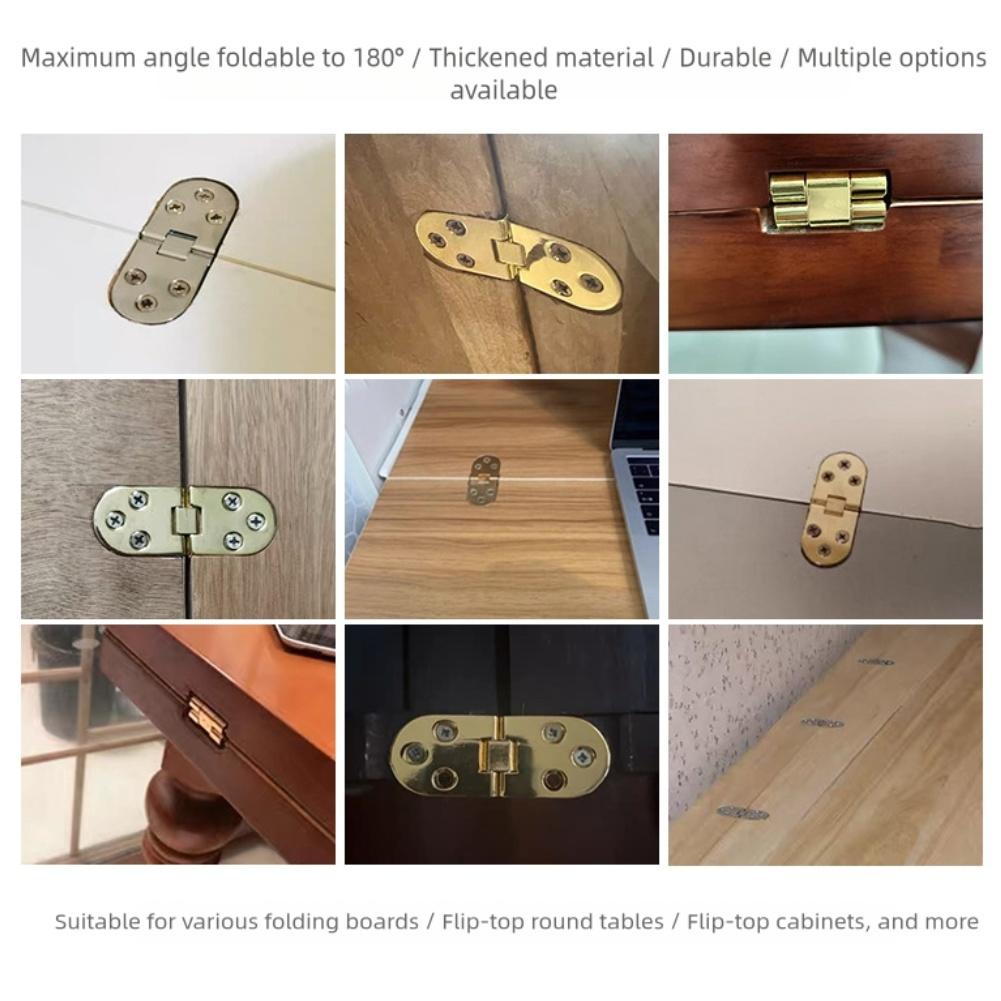4pcs/set Furniture Fittings Folding Hinges 180 Degree Foldable Flap Hinges Table Cabinet Door Hinge For Kitchen Furniture