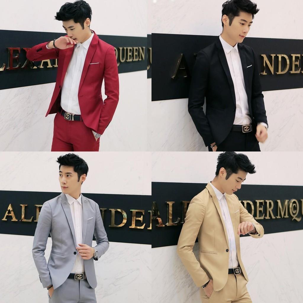 Men's One Button Blazer Perfect For Weddings Proms Parties**