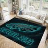 Philadelphia Eagles Design Kristall-Samt-Teppich Gemütlich Nicht?Rutschfester Teppich mit Aufdruck für Schlafzimmer Wohnzimmer Eingang