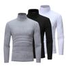 3Pcs Men Casual High Neck Long Sleeve T Shirt Solid Color Slim Fit Pullover Undershirt Thermal Base Layer Set