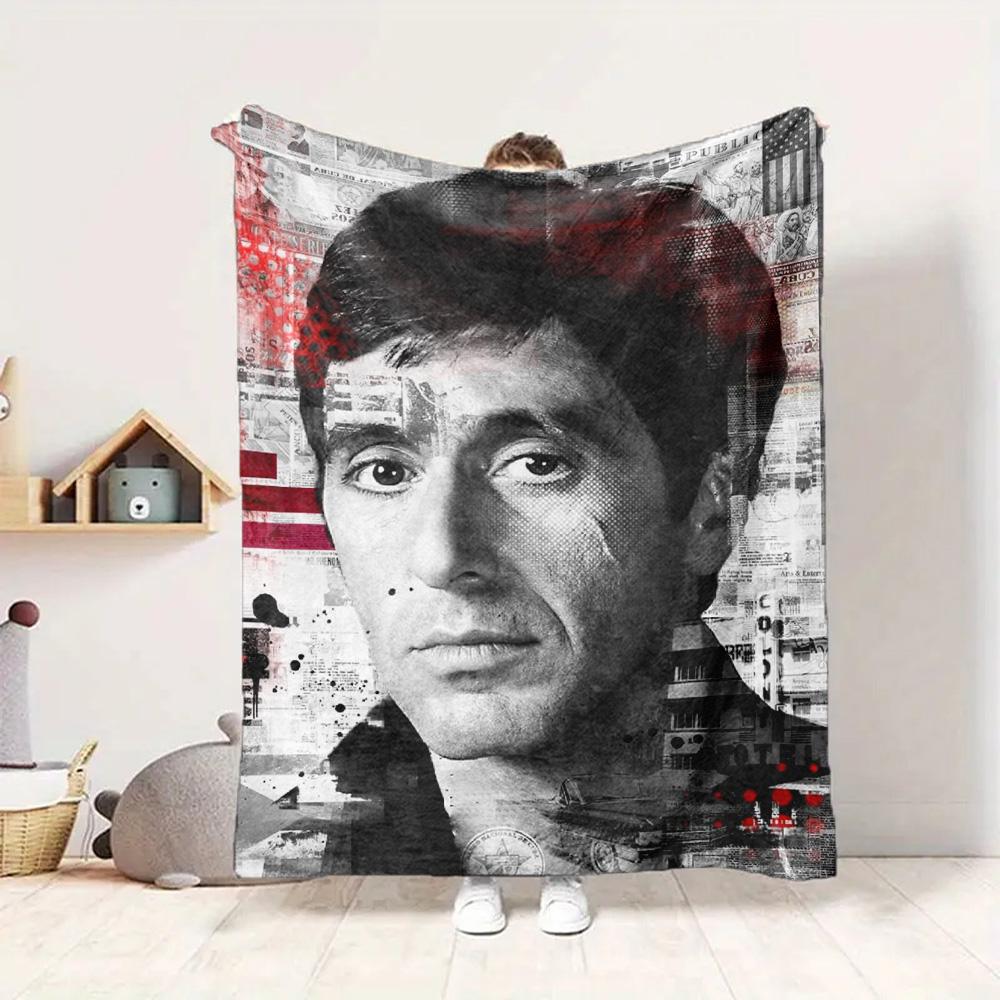 Al Pacino Flannel Blanket Throw Blanket Soft Warm Sofa Bed Camping Home Decor Unique Christmas Gift C9211102