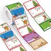 111PCS Christmas Gift Tag Stickers, Roll Style Xmas Present Labels with Gnome Snowman Truck Pattern, Stickers for Gift Wrapping