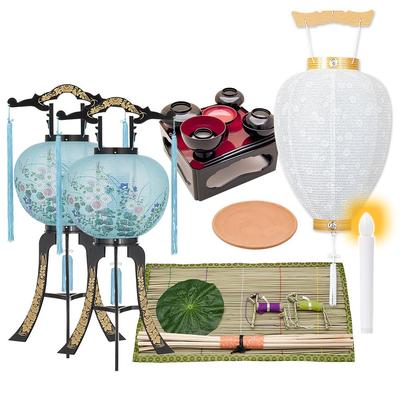 Buddhistisk alterbutik Takita Shoten Bon-lanterner Obon-artikler Første Bon-sæt Nyt Bon-sæt Roterende papirlanterne-sæt Bon-lanterner Obon-lanterner Obon