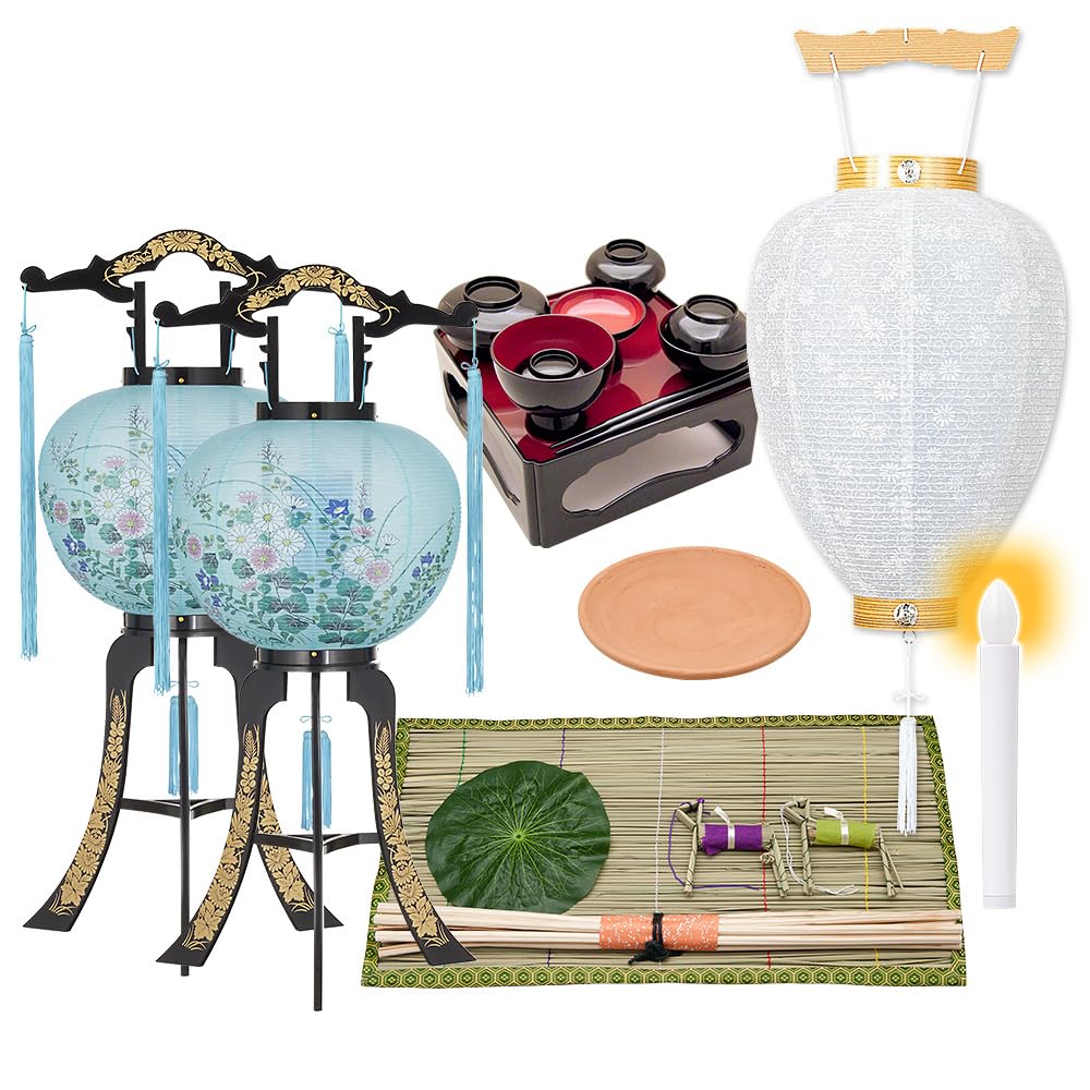

Buddhist altar shop Takita Shoten Bon lanterns Obon supplies First Bon set New Bon set Rotating paper lanterns set Bon lanterns Obon lanterns Obon