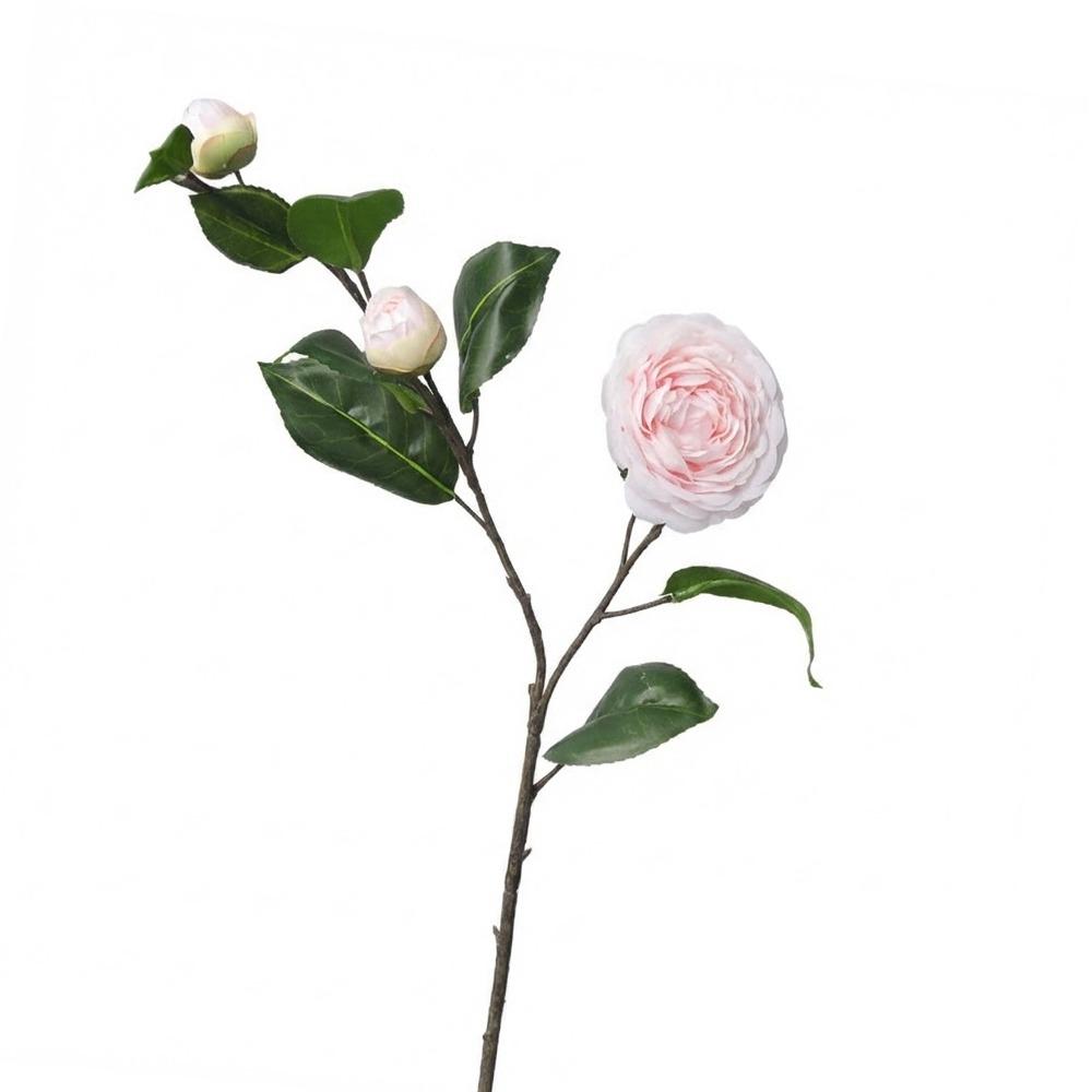 Multicolor Camellia Artificial Flower Silk Petal Photo Props Simulation Flower Green Leavees Floral Arrangement Wedding Supplies