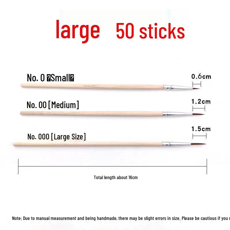 Wood-Handled Fine-Tip Nylon Liner Pen Set for Sketching, Painting, and Outlining