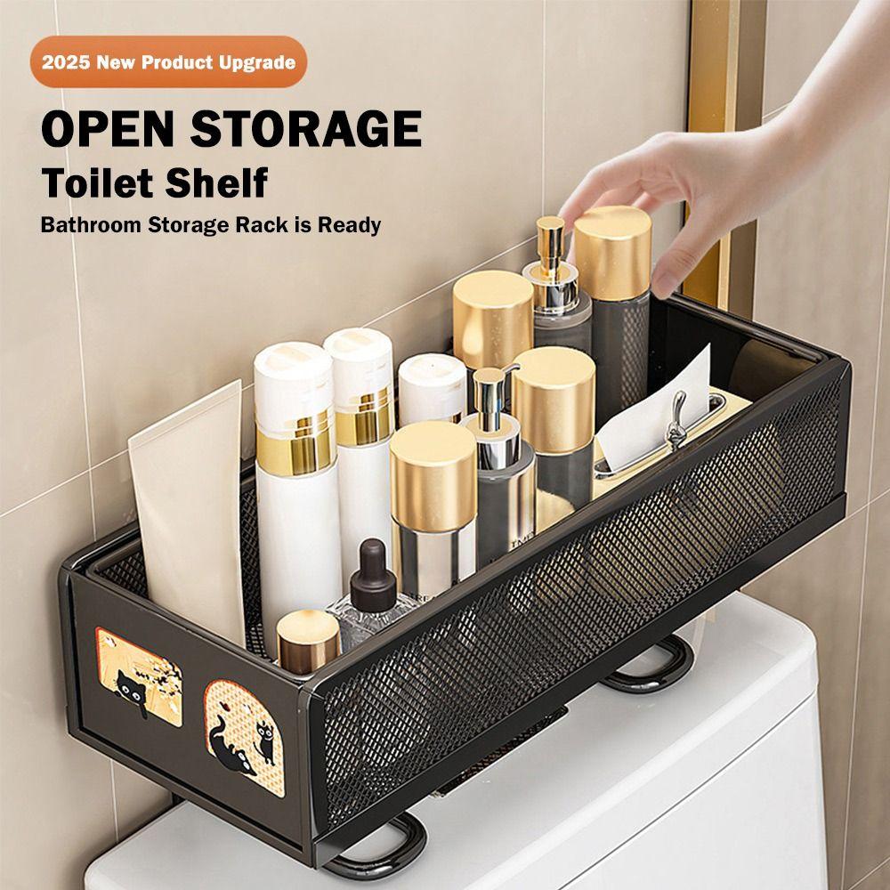 Space Save 1 Tier Toilet Storage Rack No Drilling Paper Holder Bathroom Organizer Iron Over The Toilet Shelf Over The Toilet