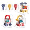 Baby Early Education Simulation Car Key Toy Learning Lock with Key Set Parent-children Interactive Unlocking Toy Montessori Toys