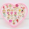 36 Anillos Ajustables para Niñas Juguetes de Maquillaje para Jugar a Fingir para niños Joyería de Dibujos Animados Anillos de Aleación Regalos de Cumpleaños para Niñas