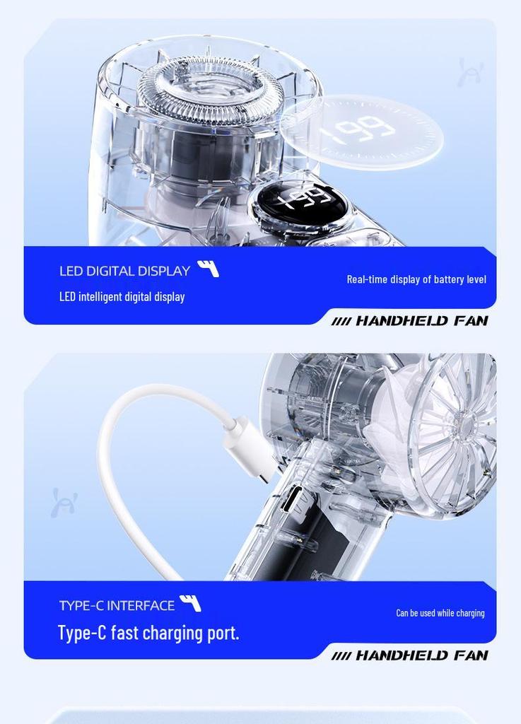 High-Speed Handheld Mini Air Cannon Fan for Students, Babies, and Gift-Giving - Portable for Blowing Food and Eyelashes.